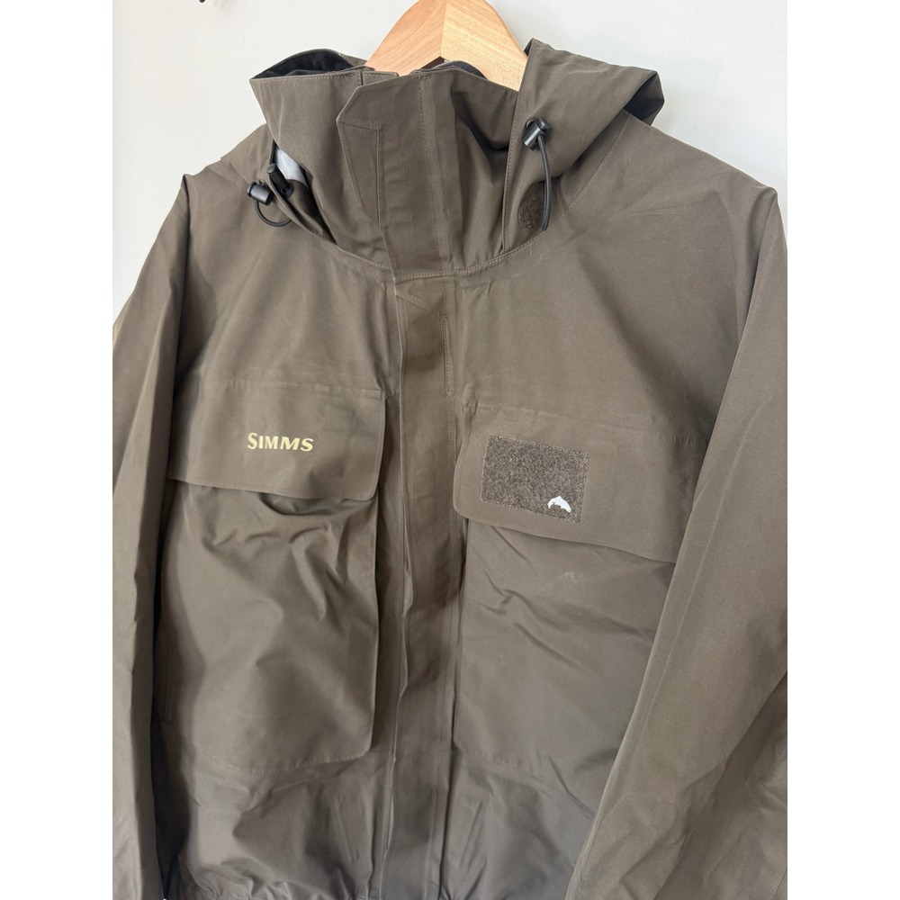 Simms G3 Guide Wading Jacket Mens XL Brown Gore-Tex Waterproof Fishing Shell